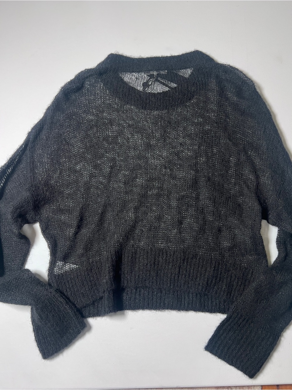 NWT Rag & Bone Black Alpaca Wool Blend Knit Edissa Crewneck Pullover Sweater S - Picture 6 of 6